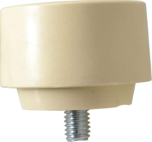 Proto - 2-1/2" Face Diam, Grade Medium Hard, Cream Hammer Tip/Face - Rubber - Exact Tool & Supply
