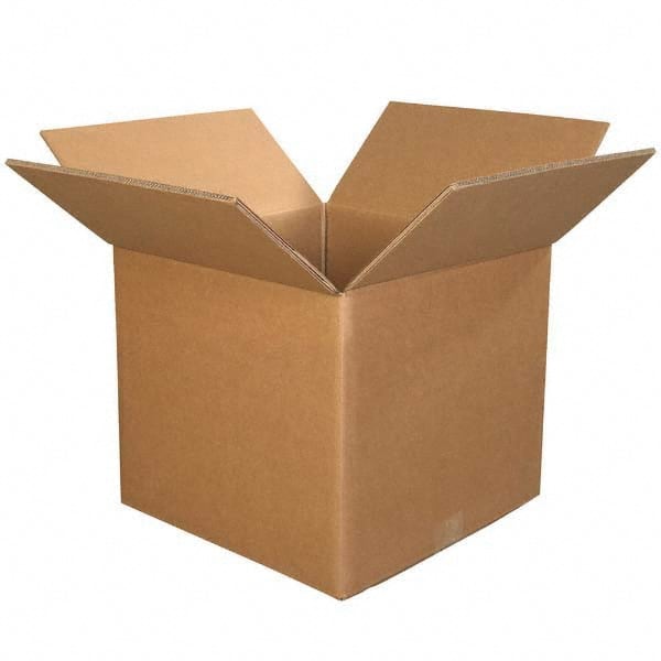 Made in USA - Pack of (5), 12" Wide x 12" Long x 12" High Heavy Duty Corrugated Boxes - Exact Tool & Supply