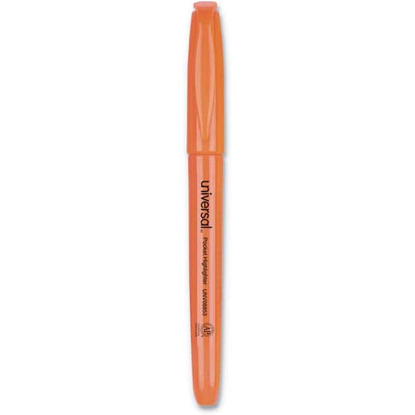 UNIVERSAL - Markers & Paintsticks Type: Highlighters Color: Fluorescent Orange - Exact Tool & Supply
