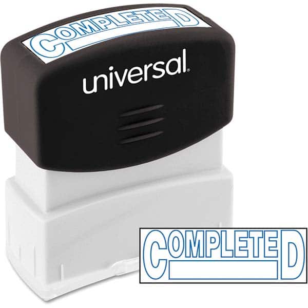 UNIVERSAL - Pre-inked Stock Stamps Type: Message Message: COMPLETED - Exact Tool & Supply