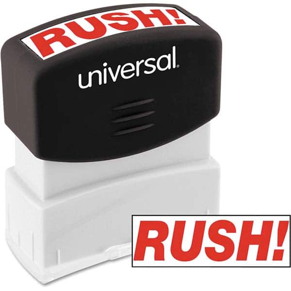 UNIVERSAL - Pre-inked Stock Stamps Type: Message Message: RUSH - Exact Tool & Supply