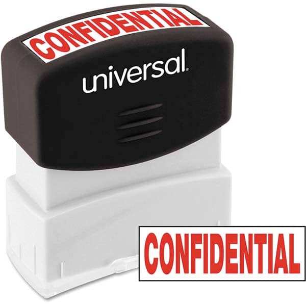 UNIVERSAL - Pre-inked Stock Stamps Type: Message Message: CONFIDENTIAL - Exact Tool & Supply