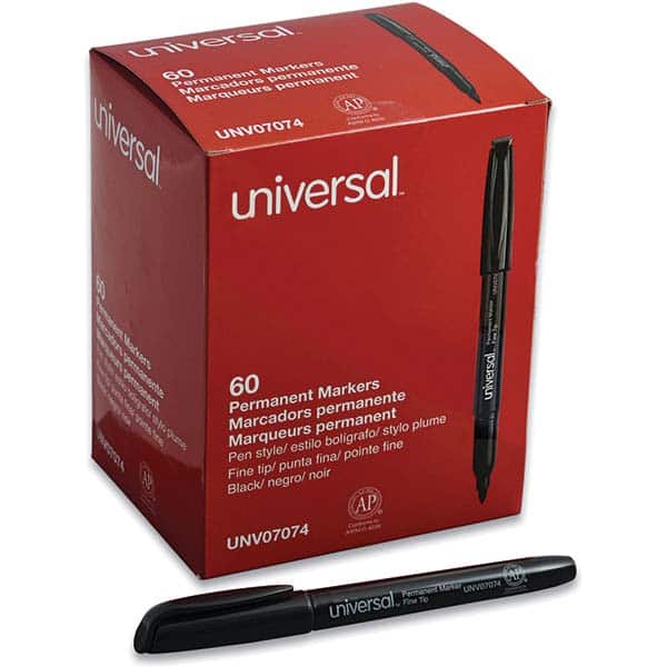 UNIVERSAL - Markers & Paintsticks Type: Permanent Color: Black - Exact Tool & Supply