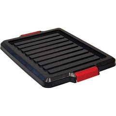 Quantum Storage - Tote & Storage Container Lids For Use With: Quantum Storage Systems - LC191507 Width (Decimal Inch): 16.5000 - Exact Tool & Supply