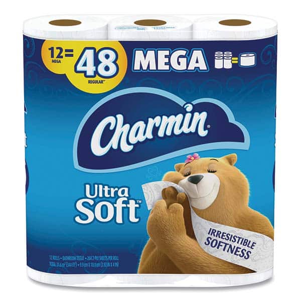 Charmin - Toilet Tissue Type: Standard Roll Ply: 2 - Exact Tool & Supply