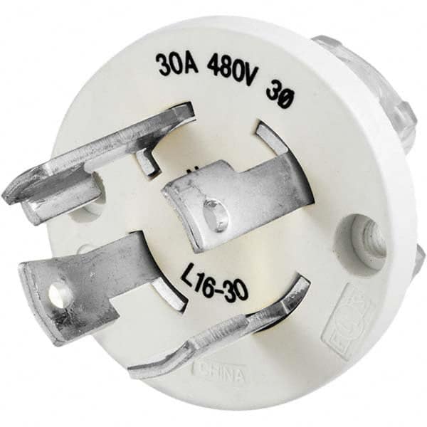 Hubbell Wiring Device-Kellems - 3-Phase Delta 480 VAC 30A NEMA L16-30P Industrial Twist Lock Plug - Exact Tool & Supply