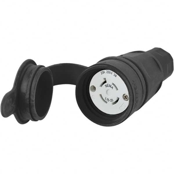 Hubbell Wiring Device-Kellems - 3-Phase Delta 250 VAC 20A NEMA L15-20R Industrial Twist Lock Connector - Exact Tool & Supply