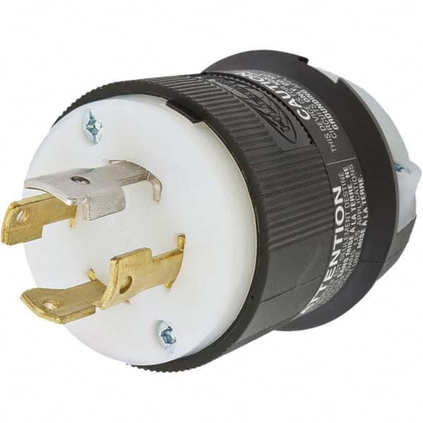 Hubbell Wiring Device-Kellems - 3-Phase Wye 277/480 VAC 30A NEMA L19-30P Industrial Twist Lock Plug - Exact Tool & Supply