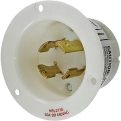 Hubbell Wiring Device-Kellems - 3-Phase Delta 480 VAC 30A NEMA L16-30P Industrial Twist Lock Inlet - Exact Tool & Supply
