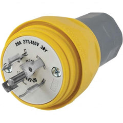 Hubbell Wiring Device-Kellems - 3-Phase Wye 277/480 VAC 20A NEMA L22-20P Industrial Twist Lock Plug - Exact Tool & Supply