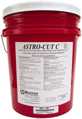 Monroe Fluid Technology - Astro-Cut C, 5 Gal Pail Cutting & Grinding Fluid - Water Soluble, For CNC Milling, Drilling, Tapping, Turning - Exact Tool & Supply