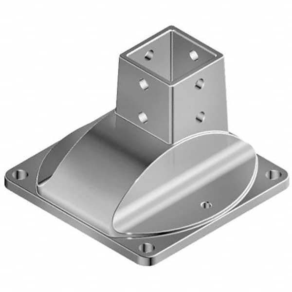 FATH - 150.11mm Wide, 3.94" High, Floor Mount Base Plates - Exact Tool & Supply