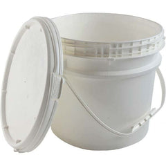 Dynalon Labware - 1 6-Piece 3.5 Gal 10.87" High, High-Density Polyethylene Round White Single Pail - Exact Tool & Supply