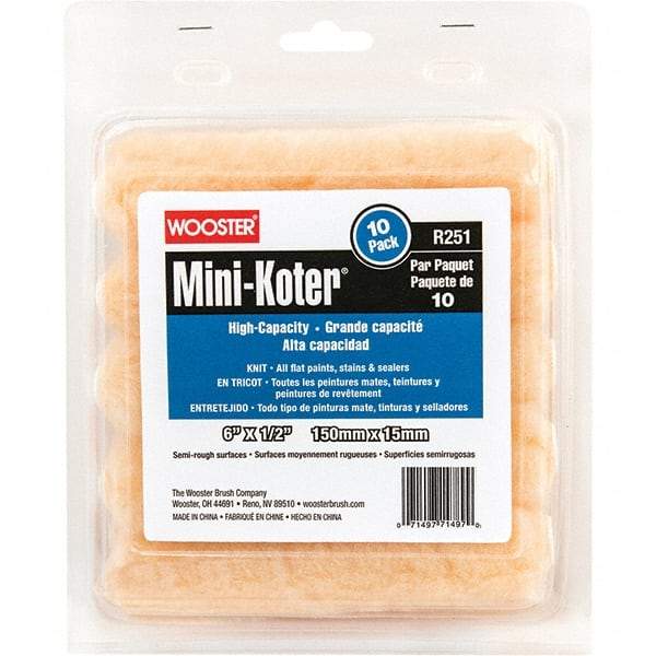 Wooster Brush - Paint Roller Covers Type: Mini Roller Nap Size (Inch): 1/2 - Exact Tool & Supply