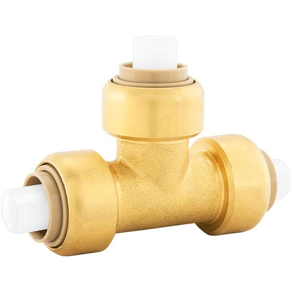Jones Stephens - Metal Push-To-Connect Tube Fittings Type: Tee Tube Outside Diameter (Inch): 3/4 - Exact Tool & Supply