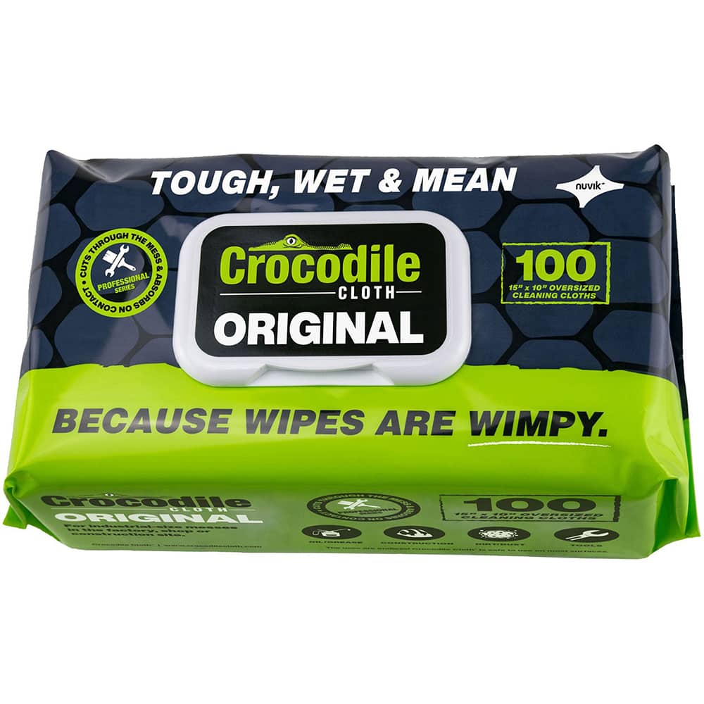 Crocodile Cloth - Wipes Type: General Purpose Style: Pre-Moistened; Flat Fold - Exact Tool & Supply