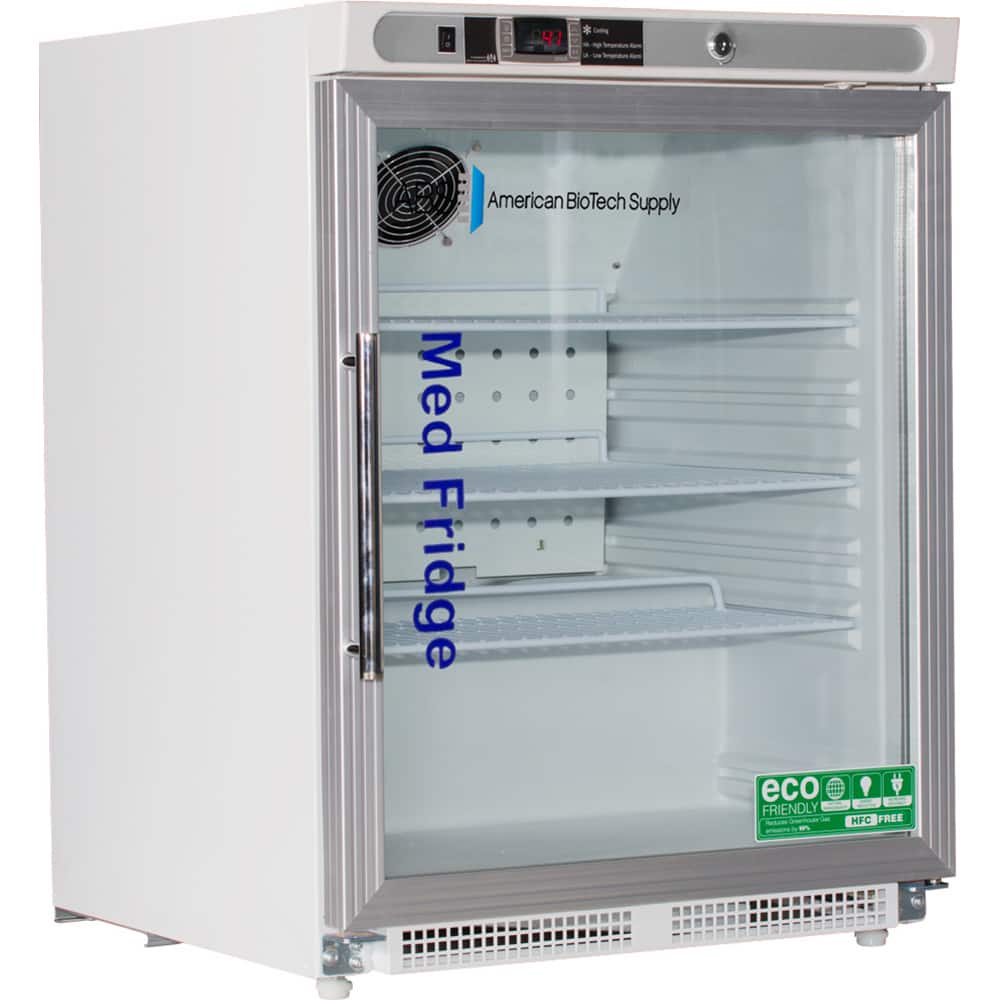 American BioTech Supply - Laboratory Refrigerators and Freezers Type: Pharmacy Refrigerator Volume Capacity: 4.6 Cu. Ft. - Exact Tool & Supply