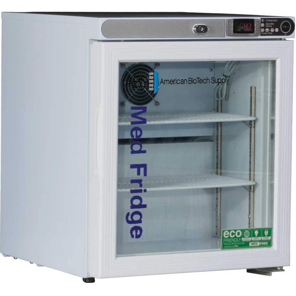 American BioTech Supply - Laboratory Refrigerators and Freezers Type: Pharmacy Refrigerator Volume Capacity: 1 Cu. Ft. - Exact Tool & Supply