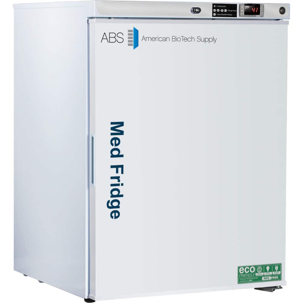 American BioTech Supply - Laboratory Refrigerators and Freezers Type: Pharmacy Refrigerator Volume Capacity: 5.2 Cu. Ft. - Exact Tool & Supply