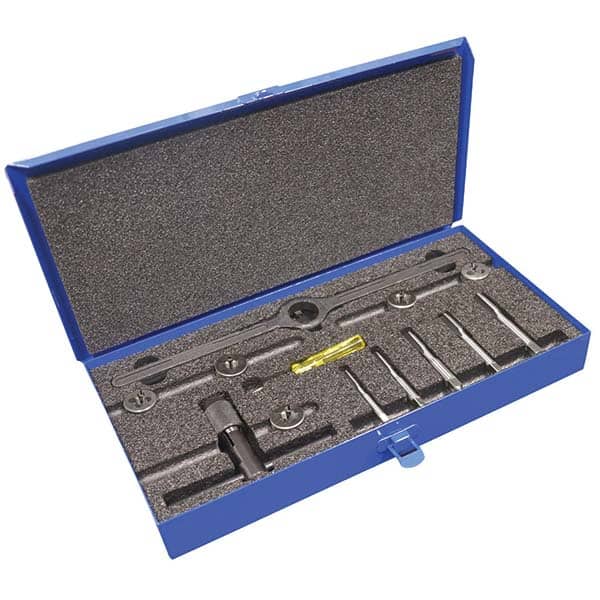 Greenfield Threading - Tap & Die Sets Minimum Tap Thread Size (Inch): 1/4-20 Maximum Tap Thread Size (Inch): 1/2-13 - Exact Tool & Supply