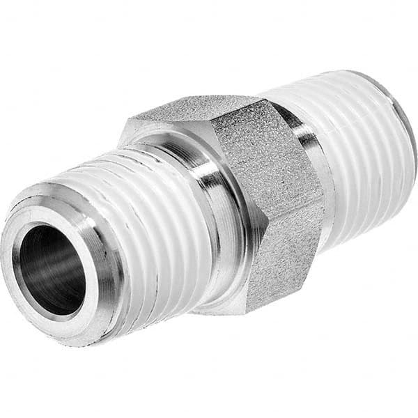 USA Sealing - 3/8" 316 Stainless Steel Pipe Hex Nipple - Exact Tool & Supply
