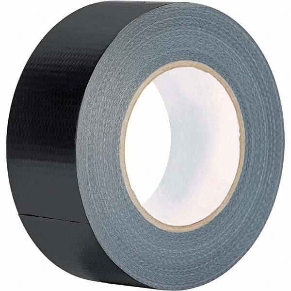 Value Collection - 60 Yd x 2" x 8.7 mil Black Polyethylene Cloth Duct Tape - Exact Tool & Supply