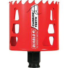 Freud - 2-3/4" Diam, 2-3/8" Cutting Depth, Hole Saw - Carbide-Tipped Saw, Toothed Edge - Exact Tool & Supply