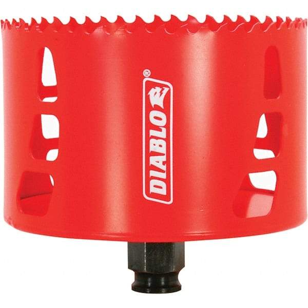 Freud - 4" Diam, 2-3/8" Cutting Depth, Hole Saw - Bi-Metal Saw, Toothed Edge - Exact Tool & Supply