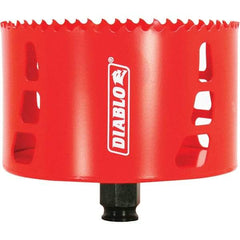 Freud - 4-1/4" Diam, 2-3/8" Cutting Depth, Hole Saw - Bi-Metal Saw, Toothed Edge - Exact Tool & Supply