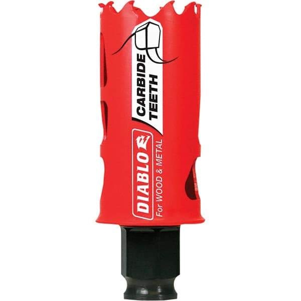 Freud - 1-1/4" Diam, 2-3/8" Cutting Depth, Hole Saw with Mandrel - Carbide-Tipped Saw, Toothed Edge - Exact Tool & Supply