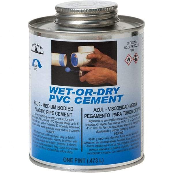 Black Swan - 1 Pt Medium Bodied Cement - Blue, Use with PVC - Exact Tool & Supply
