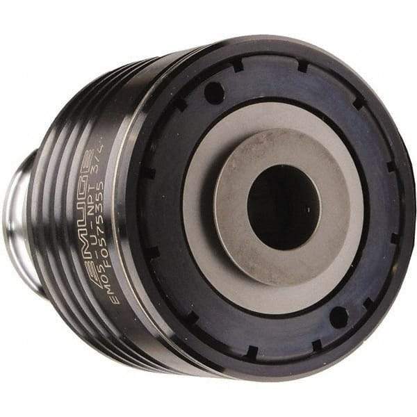 Emuge - 0.8661" Tap Shank Diam, 0.7087" Tap Square Size, #5 Tapping Adapter - 2.9528" Projection, 3.8583" Tap Depth, 5.4331" OAL, 2.3622" Shank OD, Through Coolant, Series EM05-U - Exact Tool & Supply