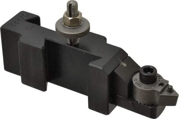 Aloris - Series CXA, #22 Turning & Boring Tool Post Holder for Carbide Triangular Inserts - 13 to 18" Lathe Swing, 2" OAH, 1-3/8" Centerline Height - Exact Tool & Supply