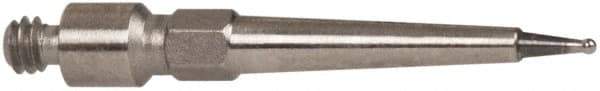TESA Brown & Sharpe - 0.38mm Ball Diam, Carbide, Ball Test Indicator Contact Point - 1/2" Contact Point Length, Use with Brown & Sharpe BesTest 599 Series - Exact Tool & Supply
