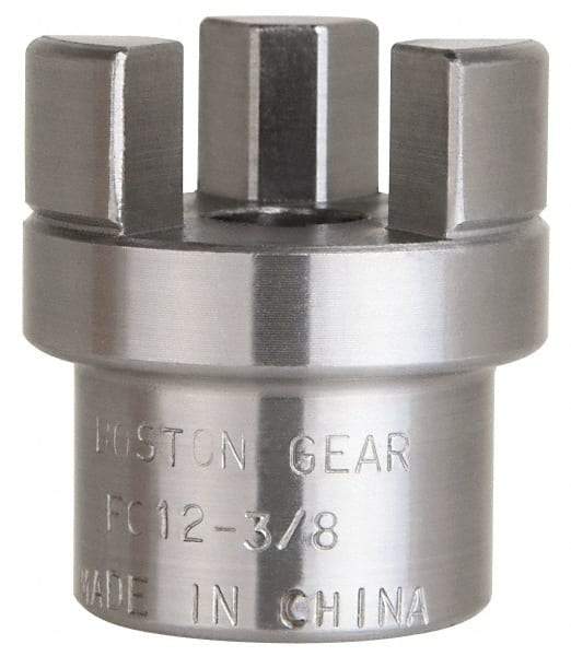 Boston Gear - 3/8" Max Bore Diam, FC12 Coupling Size, Flexible Half Coupling - 1-1/4" OD, 2.32" OAL, Steel - Exact Tool & Supply