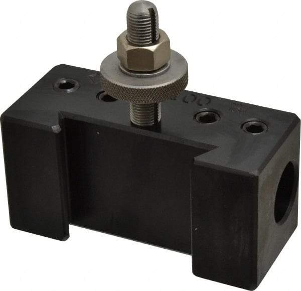 Aloris - Series CA, #100 Boring Bar Tool Post Holder - 14 to 20" Lathe Swing, 2-1/2" OAH, 1-1/4" Centerline Height - Exact Tool & Supply