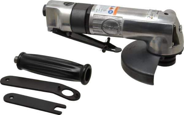 Sioux Tools - 4-1/2" Wheel Diam, 12,000 RPM, Pneumatic Angle & Disc Grinder - 5/8-11 Spindle, 13.2 CFM, Front Exhaust - Exact Tool & Supply