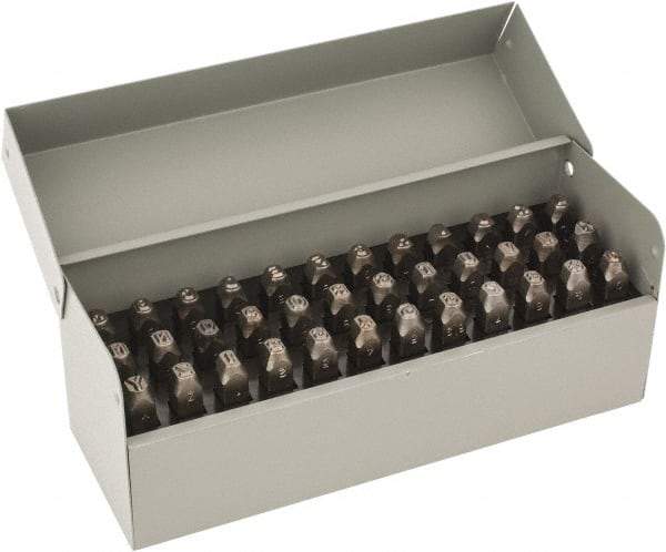 C.H. Hanson - 36 Piece, 3/16" Character Steel Stamp Set - Letters & Figures, Low Stress Round Face Full - Exact Tool & Supply