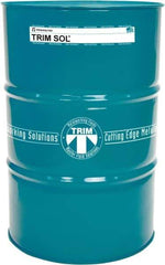 Master Fluid Solutions - Trim SOL, 54 Gal Drum Emulsion Fluid - Water Soluble, For Cutting, Drilling, Tapping, Reaming - Exact Tool & Supply