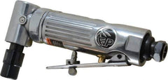 Florida Pneumatic - 1/4" Collet, Angle Handle, Angle Air Die Grinder - 25,000 RPM, Rear Exhaust, 4 CFM, 0.33 hp, 90 psi, 1/4 NPT - Exact Tool & Supply