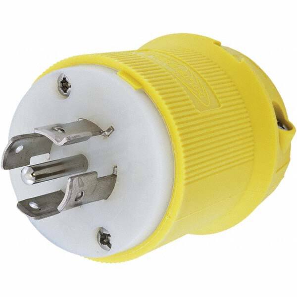 Hubbell Wiring Device-Kellems - 3-Phase Wye 120/208 VAC 20A NEMA L21-20P Marine Twist Lock Plug - Exact Tool & Supply