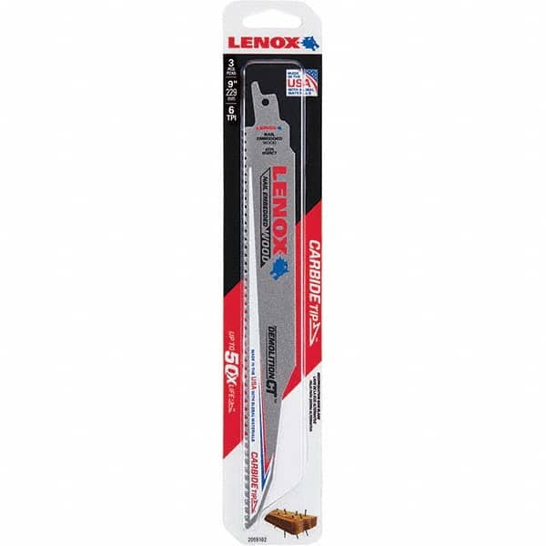 Lenox - Reciprocating Saw Blades Blade Material: Carbide Blade Length (Inch): 9 - Exact Tool & Supply