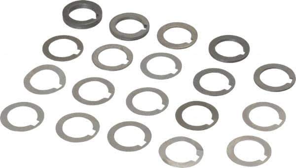 Precision Brand - 1/2 Inch Inside Diameter, 3/4 Inch Outside Diameter, 1/8 Inch Keyway Width, Steel Machine Tool Arbor Spacer Set - 0.001 to 0.125 Inch Thick, Use with Gang Cutters, Grinding Tools, Milling Cutters, Saws, Slitting Blades, 19 Pieces - Exact Tool & Supply
