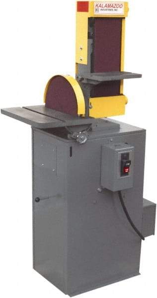 Kalamazoo - 48" Long x 6" Wide Belt, 12" Diam, Combination Sanding Machine - 3 hp, Triple Phase - Exact Tool & Supply