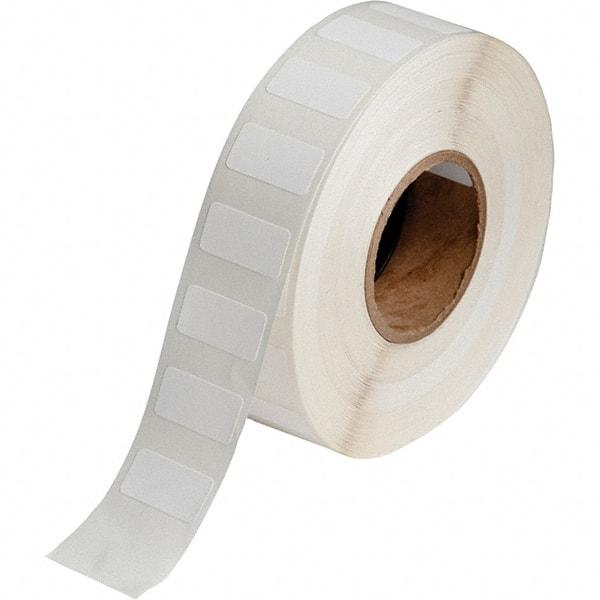 Brady - 1" Wide x 1/2" Long, White Polypropylene Inkjet Label - For BradyJet J2000 - Exact Tool & Supply