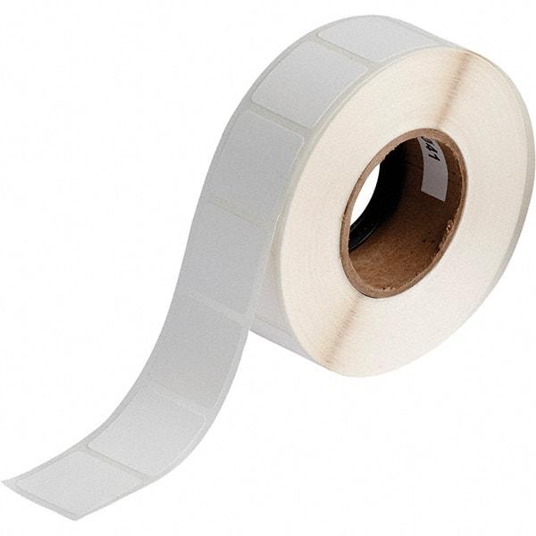 Brady - 1" Wide x 1" Long, White Polypropylene Inkjet Label - For BradyJet J2000 - Exact Tool & Supply