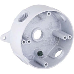Hubbell-Raco - 5-1/4 x 4.203 x 1-5/8" Aluminum Round Weather Resistant Outlet Box - Exact Tool & Supply