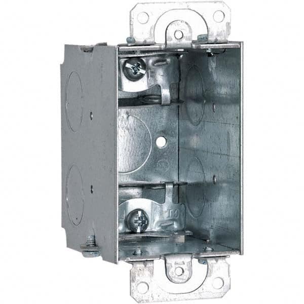 Hubbell-Raco - 4.22 x 2 x 2-3/4" Steel Rectangular Device Box - Exact Tool & Supply