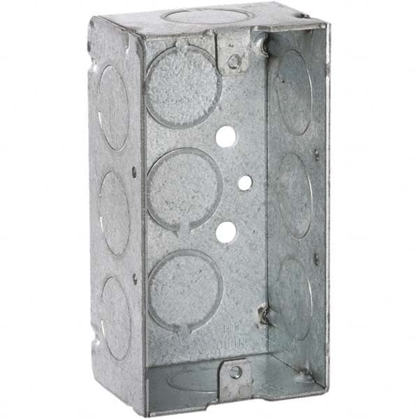 Hubbell-Raco - 4 x 2-1/8 x 1.563" Steel Rectangular Device Box - Exact Tool & Supply