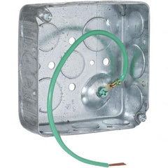 Hubbell-Raco - 4 x 4 x 1.563" Steel Square Device Box - Exact Tool & Supply